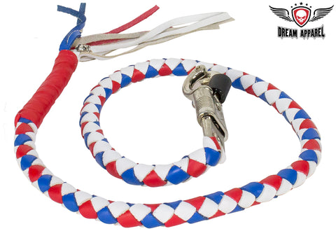 Red, White & Blue Get Back Whip For Motorcycles