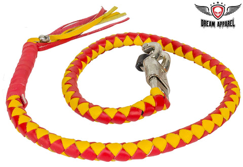 Red & Yellow Get Back Whip For Motorcycles