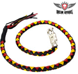 50" Inch Long Black, Yellow And Red Get Back Whip