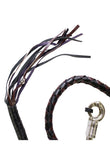 42" Inch Long x 1" Inch Thick Naked Leather Hand-Braided Get back Whip - Black/Dark Brown