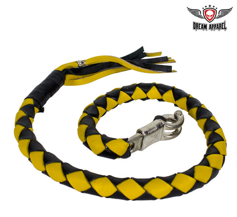 3" Black & Yellow Get Back Whip for Motorcycles