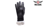 Full Finger Womens Gloves With Faux Fur