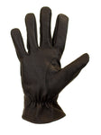 Black Naked Leather Riding Gloves