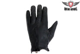Lined Leather Gloves With Zipper