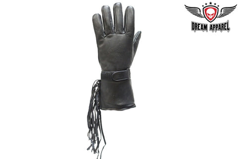 All Leather Motorcycle Gauntlet Glove