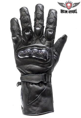 Men's Padded Leather Racing Gloves