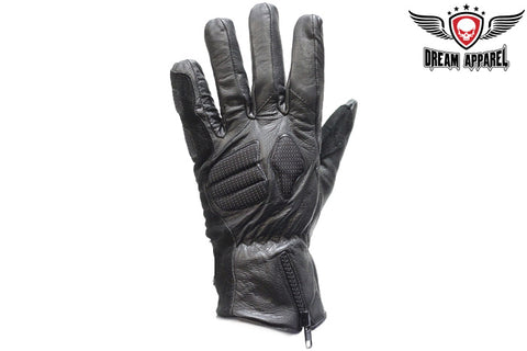 Men's Padded Top Qualirt Leather Racing Gloves