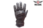 Men's Padded Premium Leather Racing Gloves With Tight Grip Strip