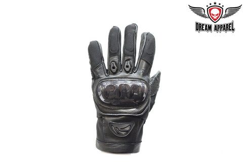 Motorcycle Gloves With Velcro Strap & Tight Grip On Palm