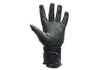 Womens White Full Finger Leather Gauntlet Gloves