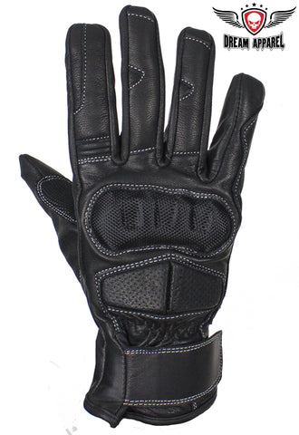 Full Finger Leather Riding Gloves
