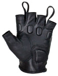 Fingerless Naked Cowhide Leather Motorcycle Gloves