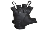 Mens Leather Motorcycle Fingerless Riding Gloves