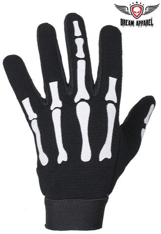 Skeleton Mechanics Gloves Giving Middle Finger