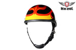 Shiny Eagle Style Novelty Motorcycle Helmet W/ Flame Graphic