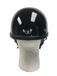 Black Novelty Helmet with Motorcycle Tread Design
