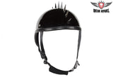 Shiny Black Gladiator Novelty Motorcycle Helmet