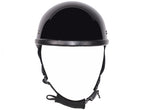 Gloss Black Motorcycle Novelty Skull Cap Helmet