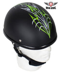 Green Machine Novelty Motorcycle Helmet - Tribal Design