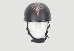 Orange/White/Gray Tribal Desert Glide Novelty Motorcycle Helmet