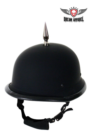 German Flat Black Novelty Helmet With 1 Spike