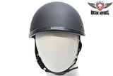 Smokey Novelty Flat Black Motorcycle Helmet With Snaps For Visor