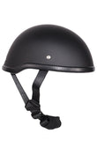 Flat Black Motorcycle Novelty Skull Cap Helmet