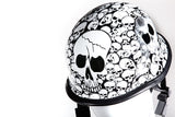 White Skull Graveyard German Novelty Helmet