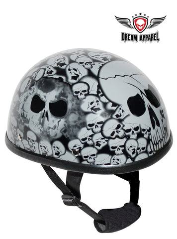 Gray Boneyard Eagle Novelty Helmet with Skulls