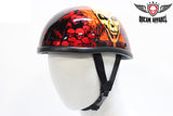 Orange Eagle Novelty Boneyard Motorcycle Helmet
