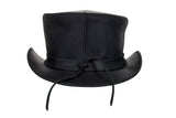 Black Leather Deadman Top Hat