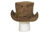 Brown Leather Deadman Top Hat