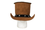Brown Suede Deadman Top Hat