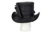 Black Leather Deadman Top Hat with Gun Holsters