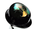 German Shiny Novelty Motorcycle Helmet With U.S.A Flag & Eagle Design