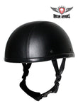 Leather Covered Eagle Style Novelty Motorcycle Helmet