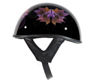 DOT Approved Low Profile Motorcycle Helmet With Fairy & Tribal Flowers