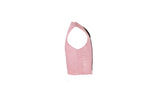 Kids Pink Leather Motorcycle Vest With Button Snap Closure