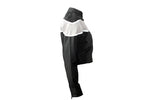 Women's Black Lightweight Textile Jacket W/ White Stripe