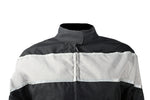 Women's Black Lightweight Textile Jacket W/ White Stripe