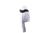 Women's White Lightweight Textile Jacket W/ Black Stripe