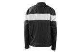 Women's Black Lightweight Textile Jacket W/ Silver Stripe