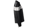 Women's Black Lightweight Textile Jacket W/ Silver Stripe