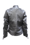 Womens Leather Jacket With Multiple Pockets