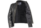 Women's Black Soft Jacket With Studs On Front & Back