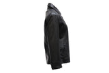 Women's Leather Jacket With Zippered Cuffs