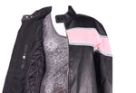 Womens Leather Jacket With Zippered Cuffs