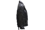 Women's Leather Motorcycle Jacket With Braid & Fringes