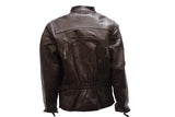 Womens Brown Motorcycle Jacket With Air Vents