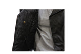 Women's Leather Jacket With Snap Down Collar